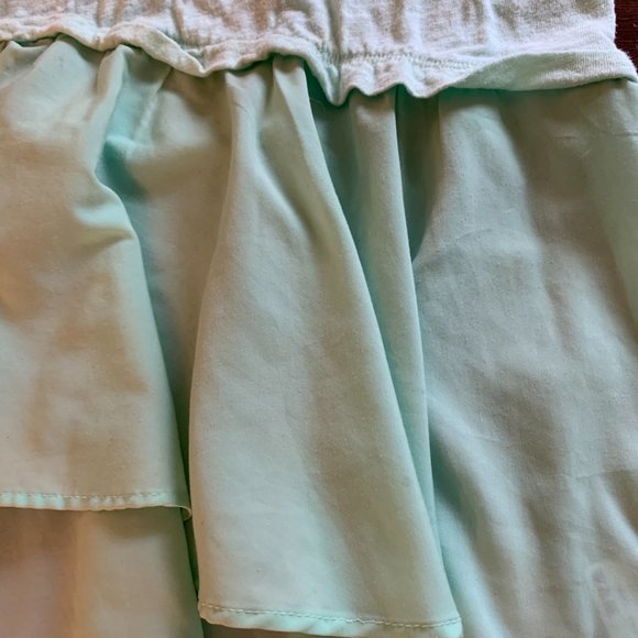 Large Mint Green Tee with Bottom Ruffle Anthropologie - Picture 4 of 4